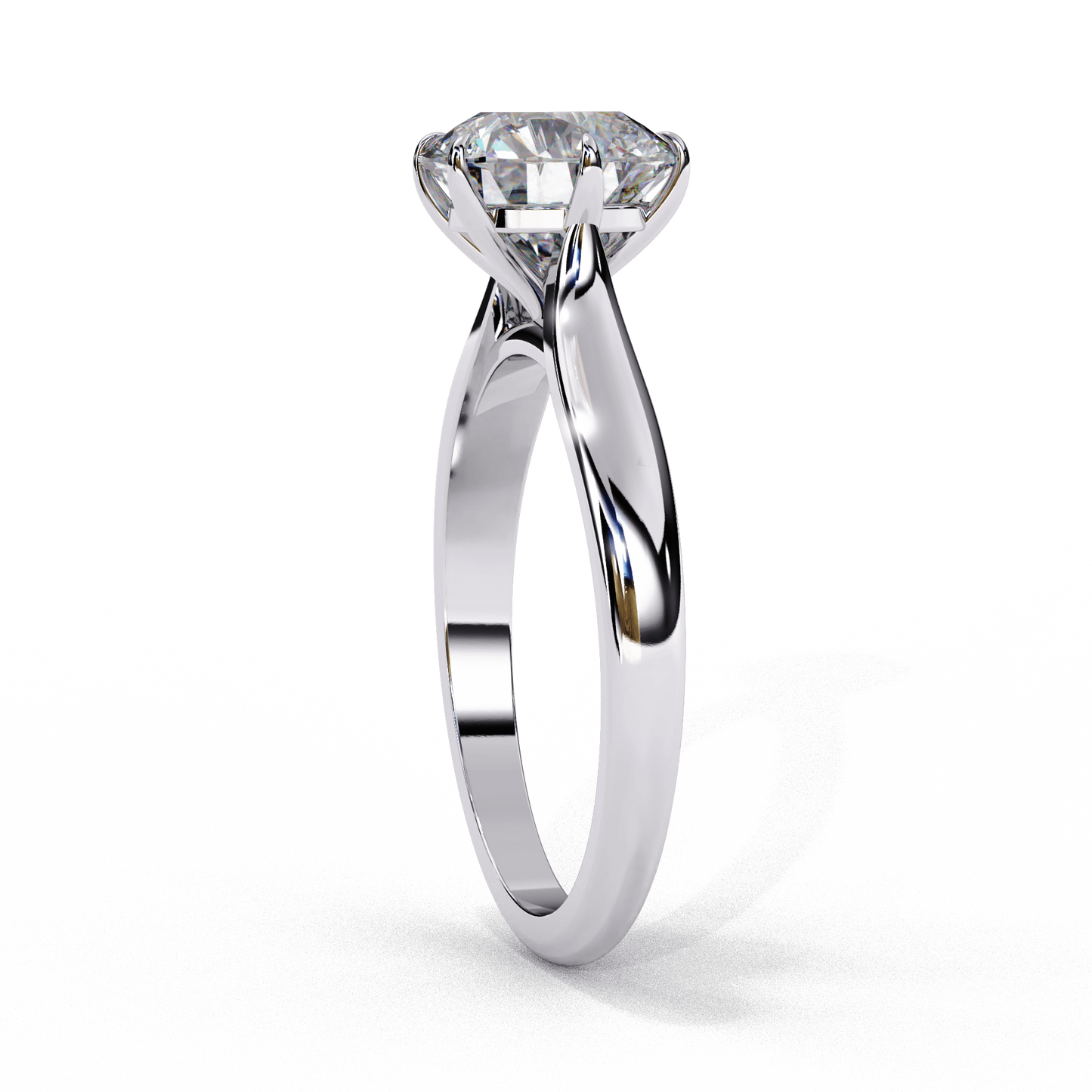 Grace — Round cut lab grown and natural diamond engagement ring — cathedral, solitaire — Carat House