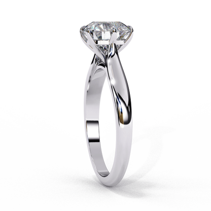 Grace — Round cut lab grown and natural diamond engagement ring — cathedral, solitaire — Carat House