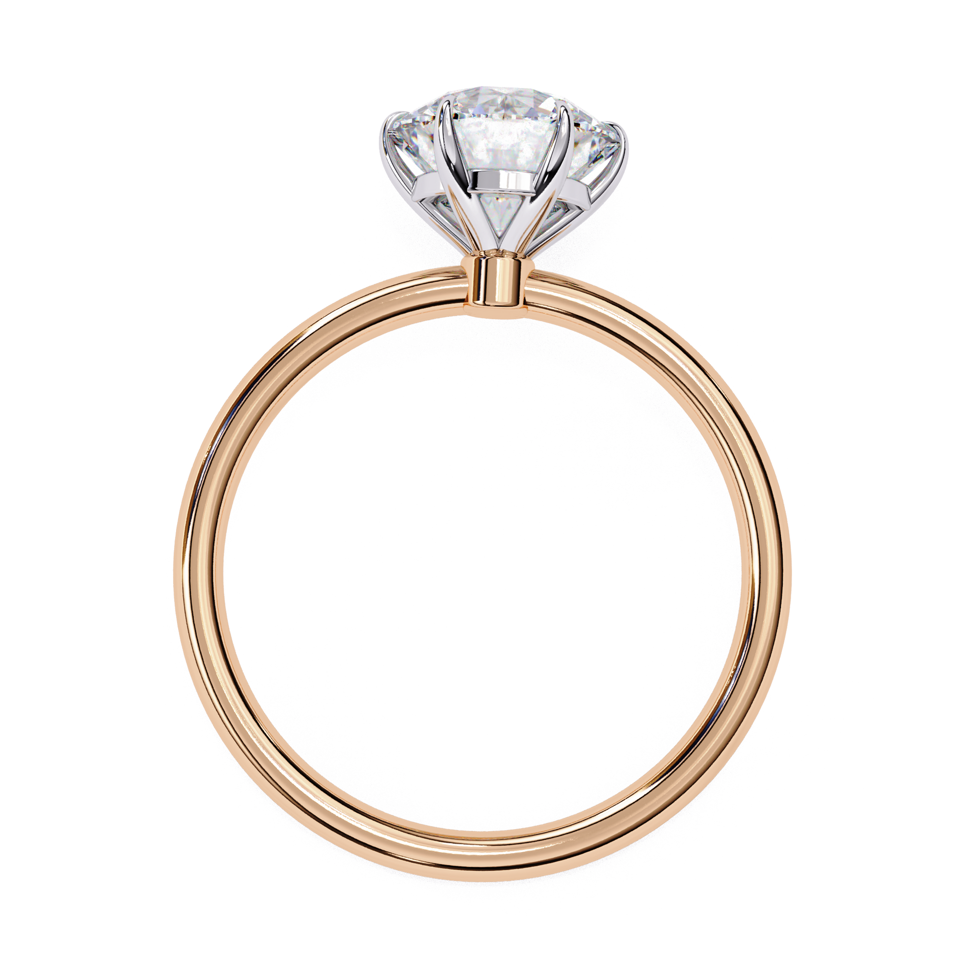 Sienna — Round cut lab grown and natural diamond engagement ring — solitaire — Carat House