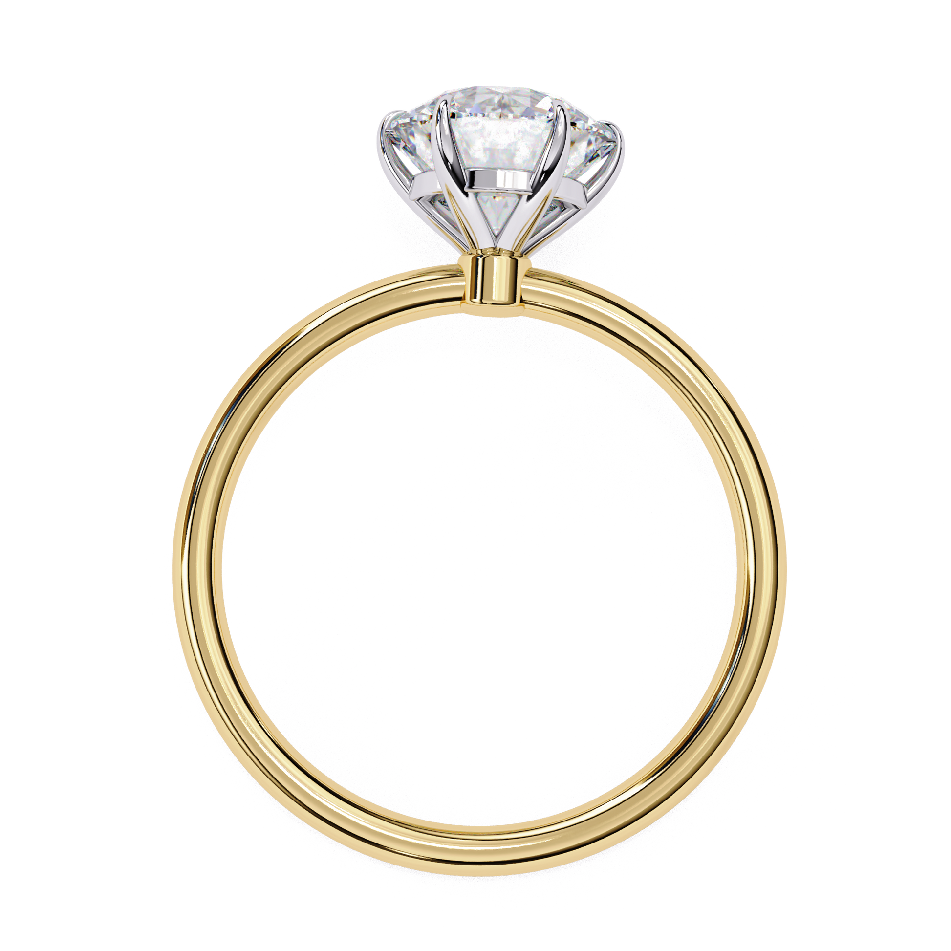 Sienna — Round cut lab grown and natural diamond engagement ring — solitaire — Carat House