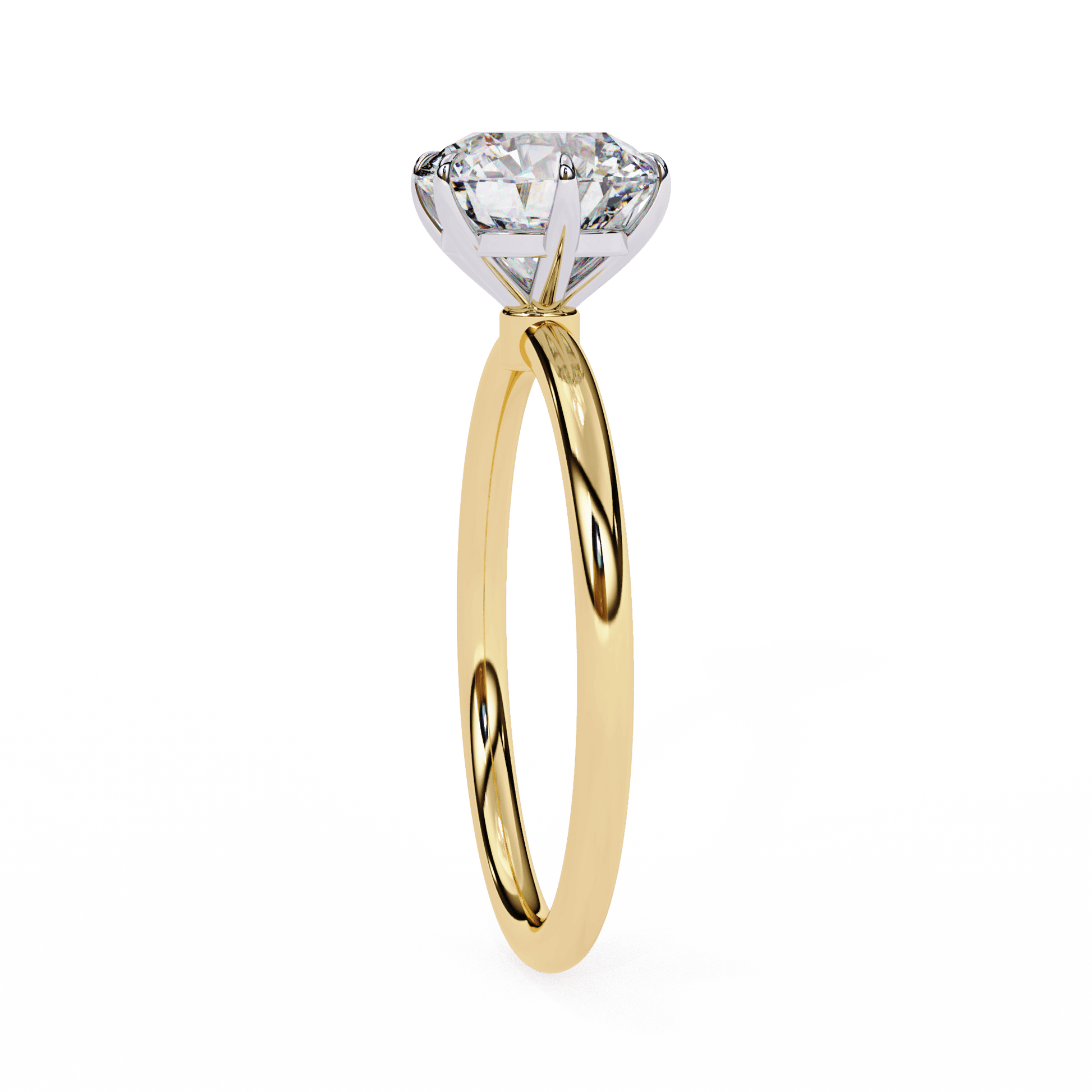 Sienna — Round cut lab grown and natural diamond engagement ring — solitaire — Carat House