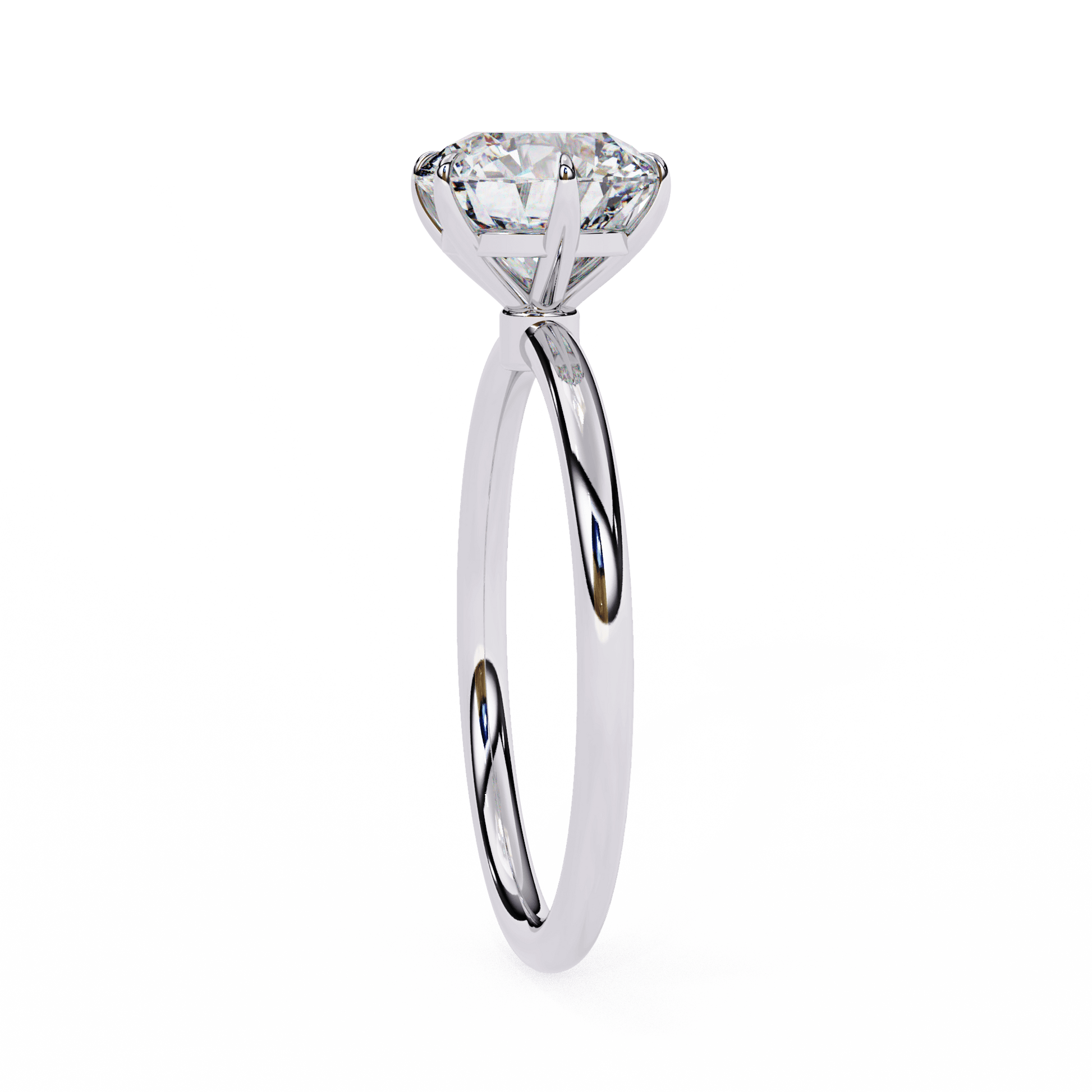 Sienna — Round cut lab grown and natural diamond engagement ring — solitaire — Carat House