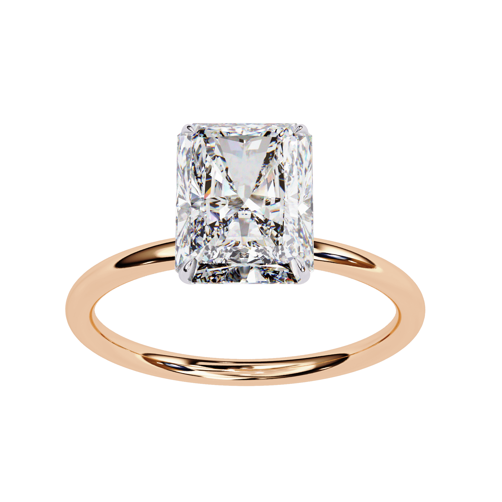 Azure — Radiant cut lab grown and natural diamond engagement ring — solitaire — Carat House