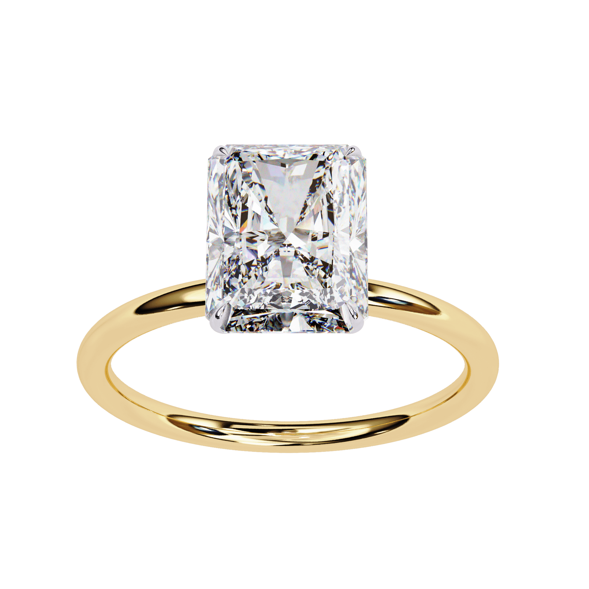 Azure — Radiant cut lab grown and natural diamond engagement ring — solitaire — Carat House