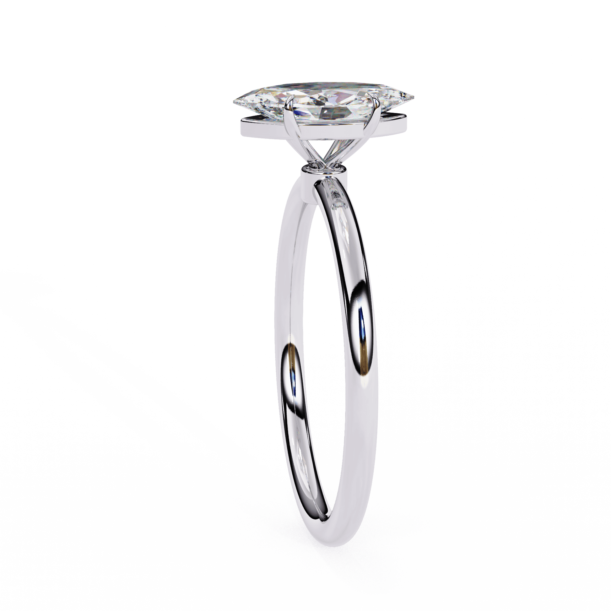 Hazel — Marquise cut lab grown and natural diamond engagement ring — solitaire — Carat House