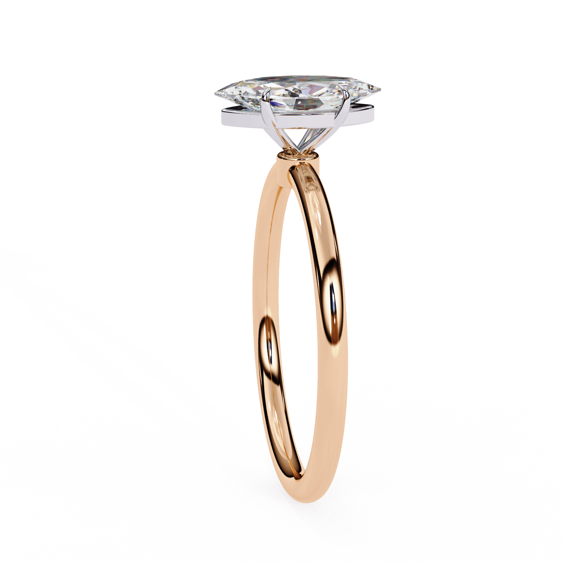 Hazel — Marquise cut lab grown and natural diamond engagement ring — solitaire — Carat House