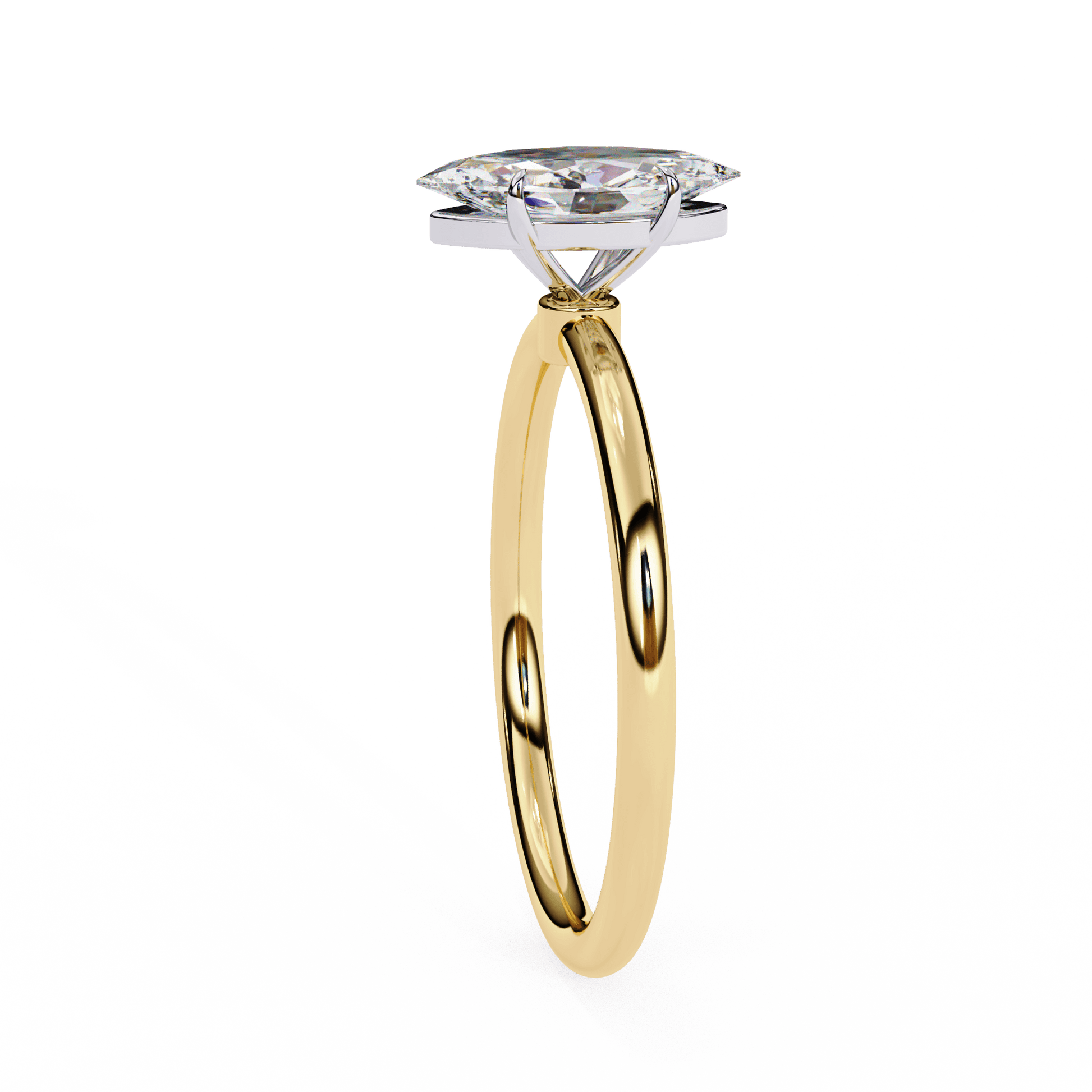 Hazel — Marquise cut lab grown and natural diamond engagement ring — solitaire — Carat House