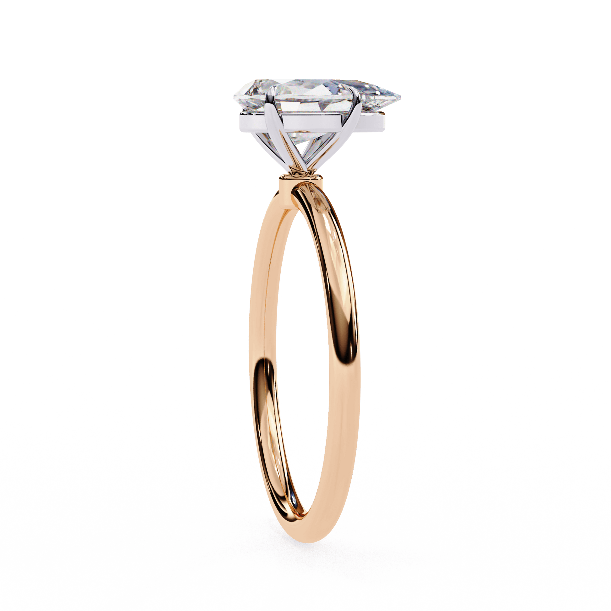 Olive — Pear cut lab grown and natural diamond engagement ring — solitaire — Carat House
