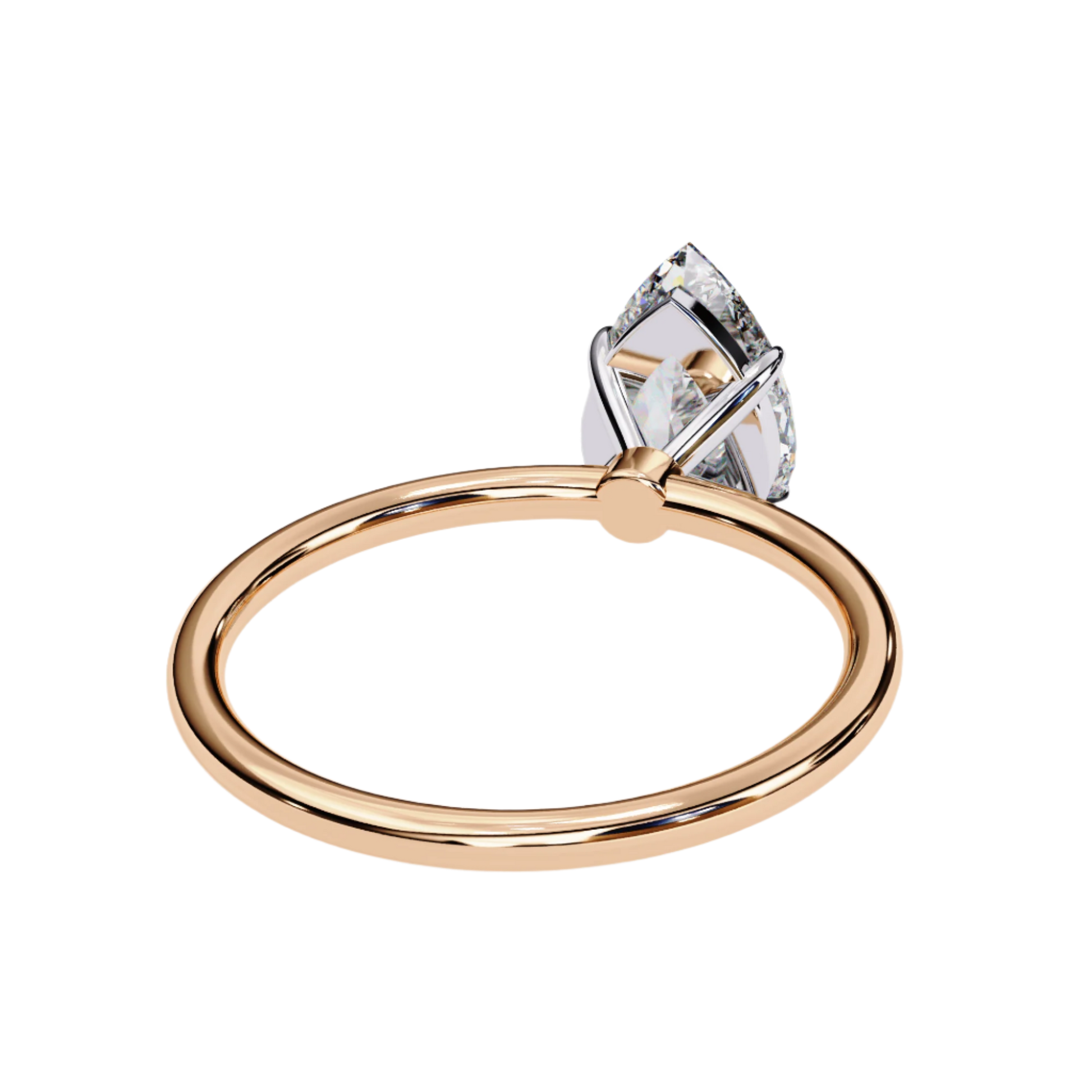 Olive — Pear cut lab grown and natural diamond engagement ring — solitaire — Carat House