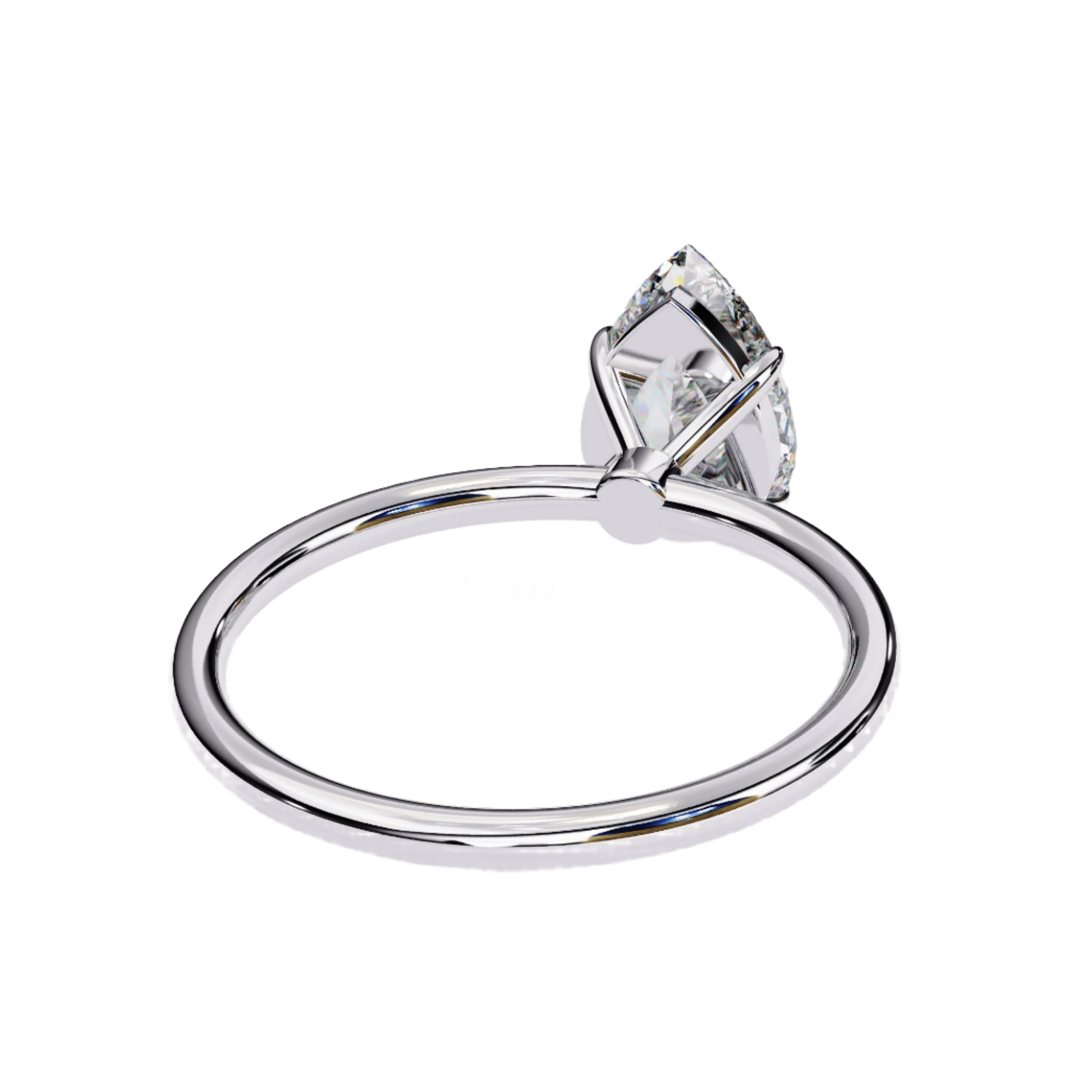 Olive — Pear cut lab grown and natural diamond engagement ring — solitaire — Carat House