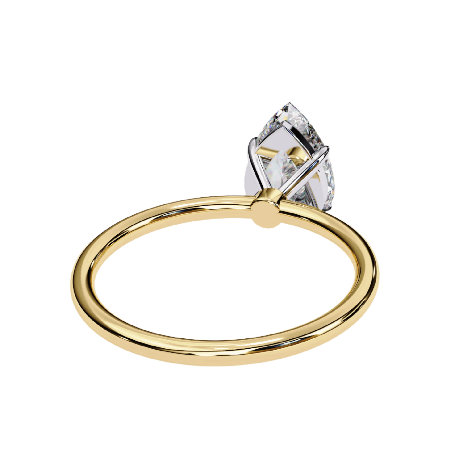 Olive — Pear cut lab grown and natural diamond engagement ring — solitaire — Carat House