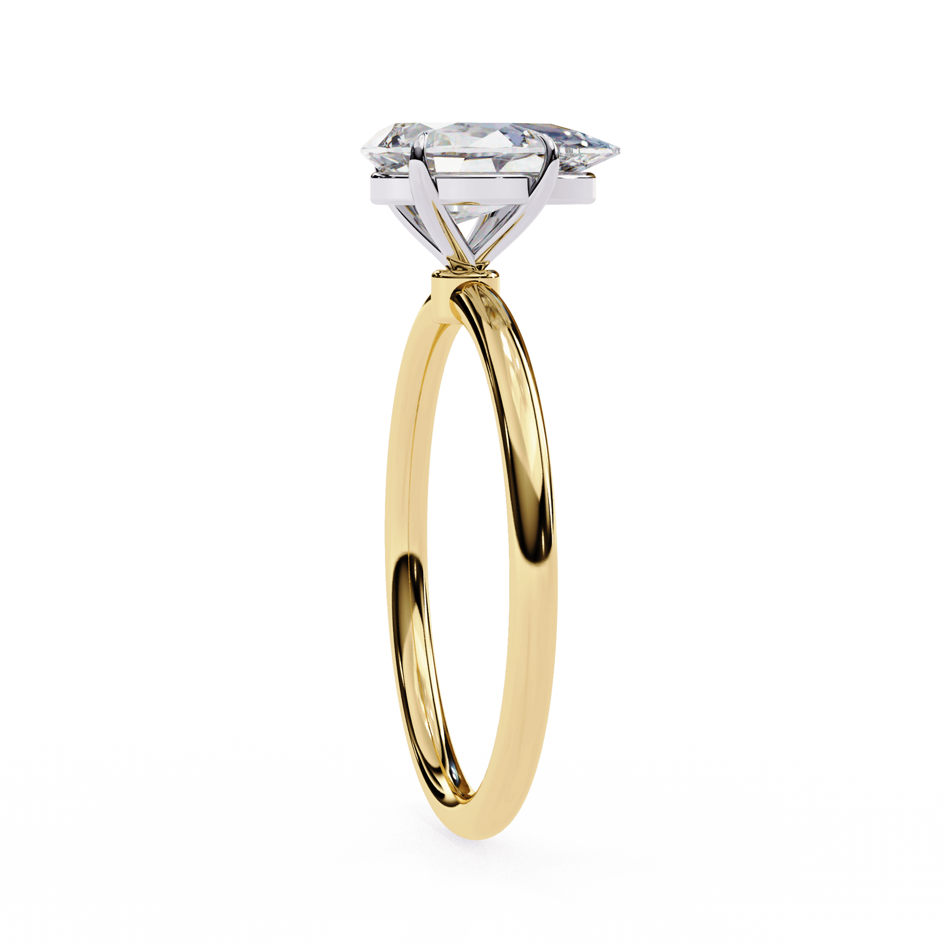 Olive — Pear cut lab grown and natural diamond engagement ring — solitaire — Carat House