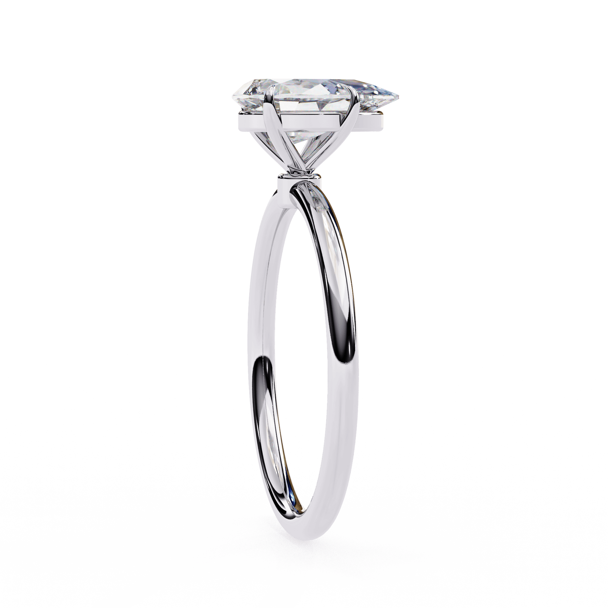Olive — Pear cut lab grown and natural diamond engagement ring — solitaire — Carat House