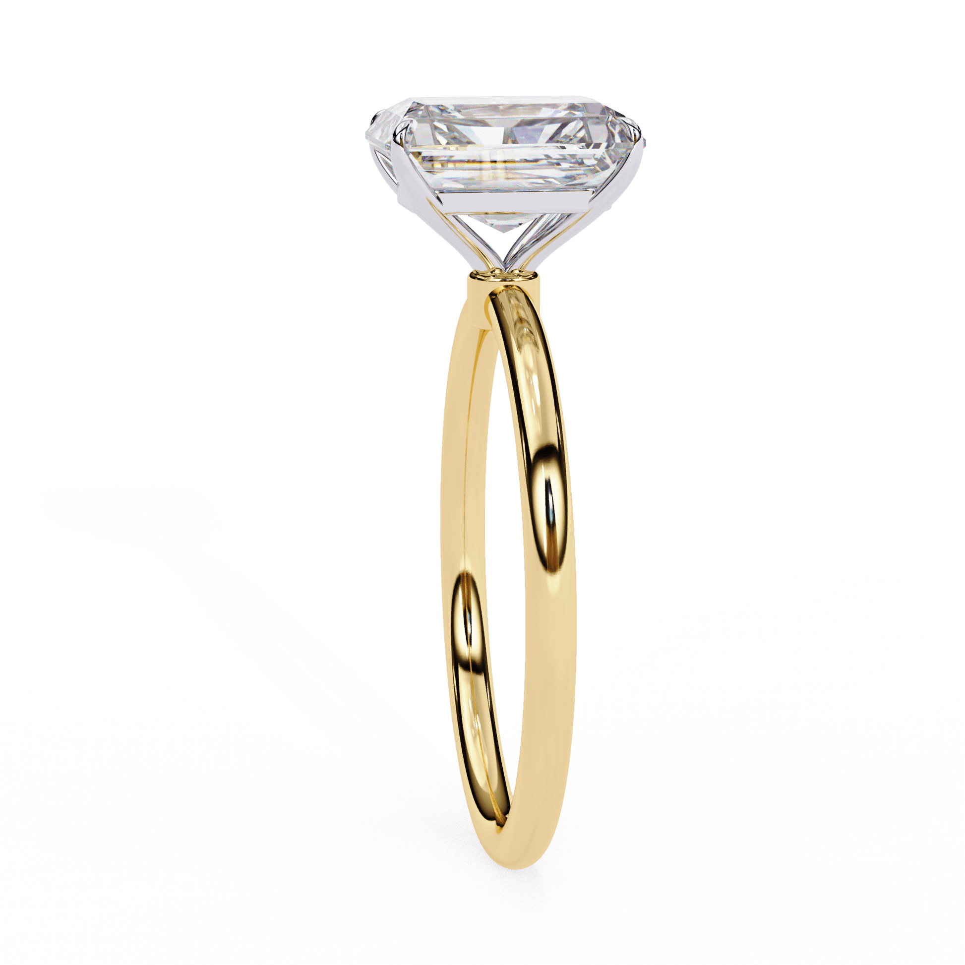 Jade — Emerald cut lab grown and natural diamond engagement ring — solitaire — Carat House