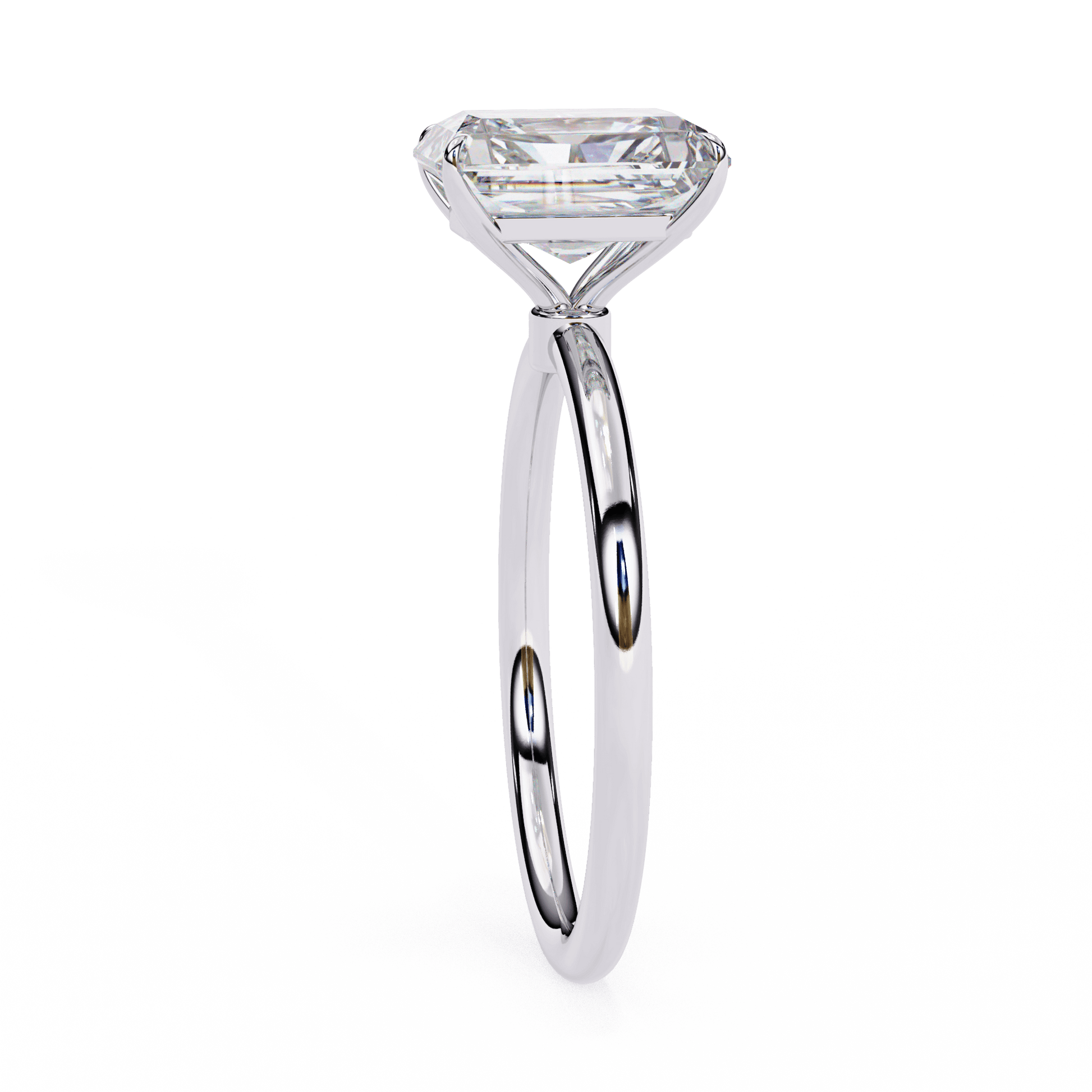 Jade — Emerald cut lab grown and natural diamond engagement ring — solitaire — Carat House