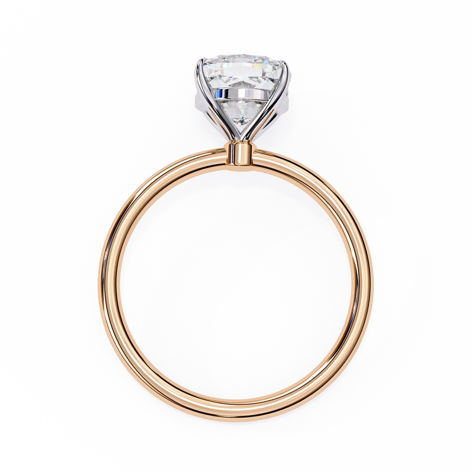 Indigo — Cushion cut lab grown and natural diamond engagement ring — solitaire — Carat House