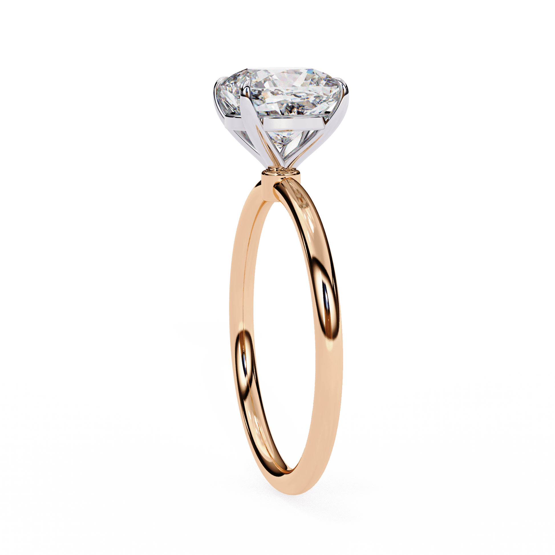 Indigo — Cushion cut lab grown and natural diamond engagement ring — solitaire — Carat House