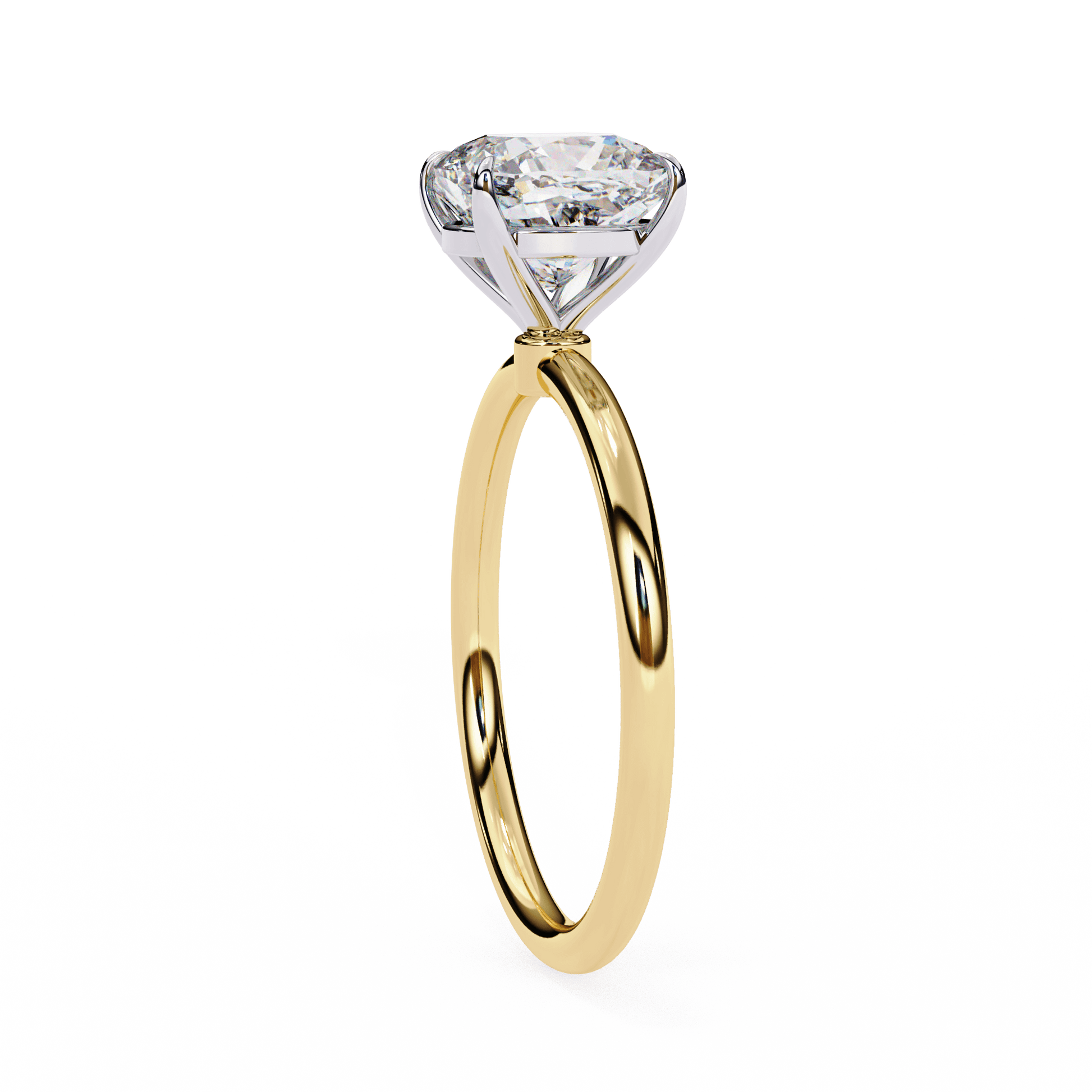 Indigo — Cushion cut lab grown and natural diamond engagement ring — solitaire — Carat House