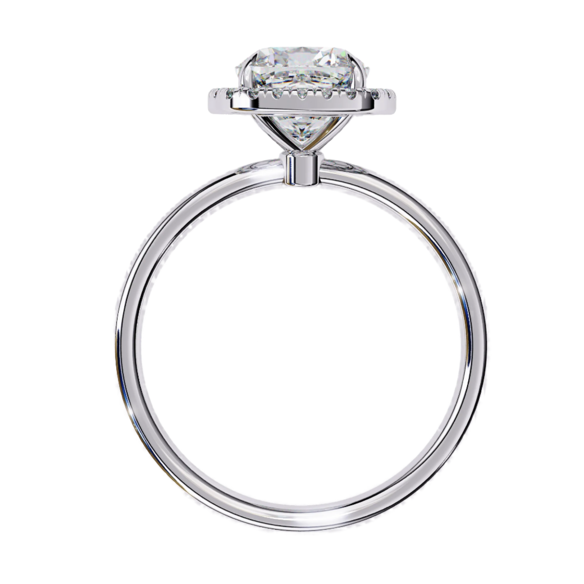 Daphne — Cushion cut lab grown and natural diamond engagement ring — halo — Carat House