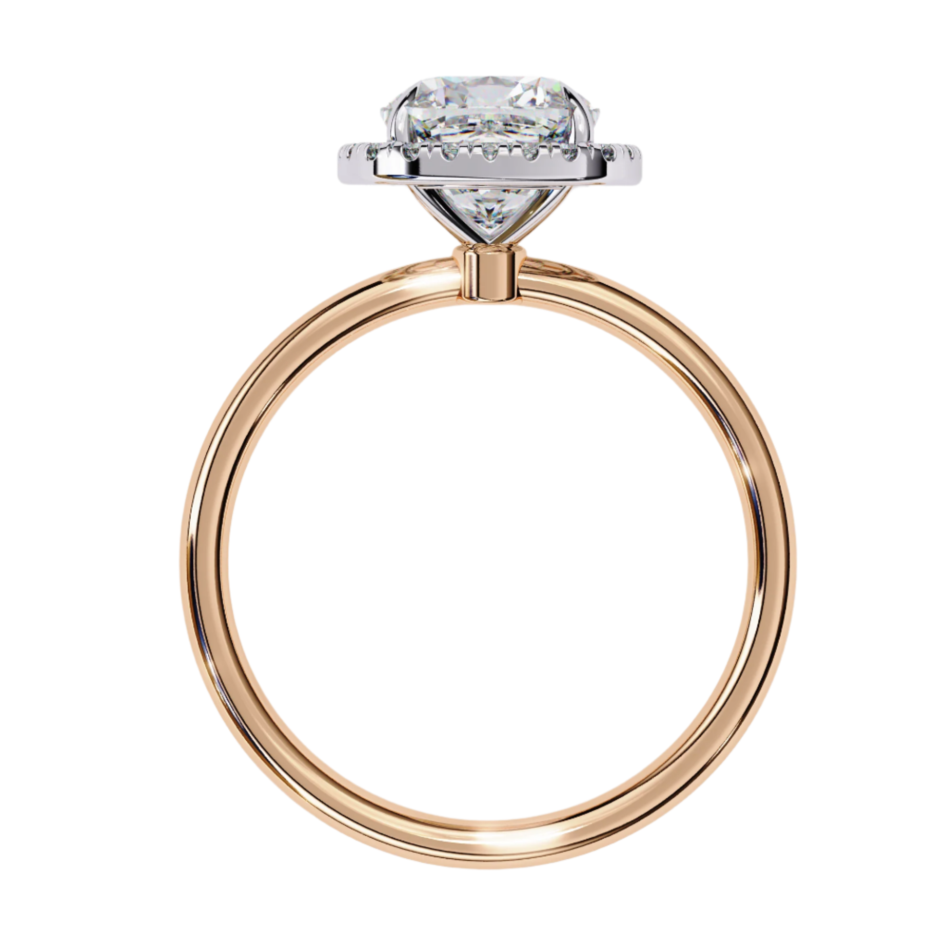 Daphne — Cushion cut lab grown and natural diamond engagement ring — halo — Carat House