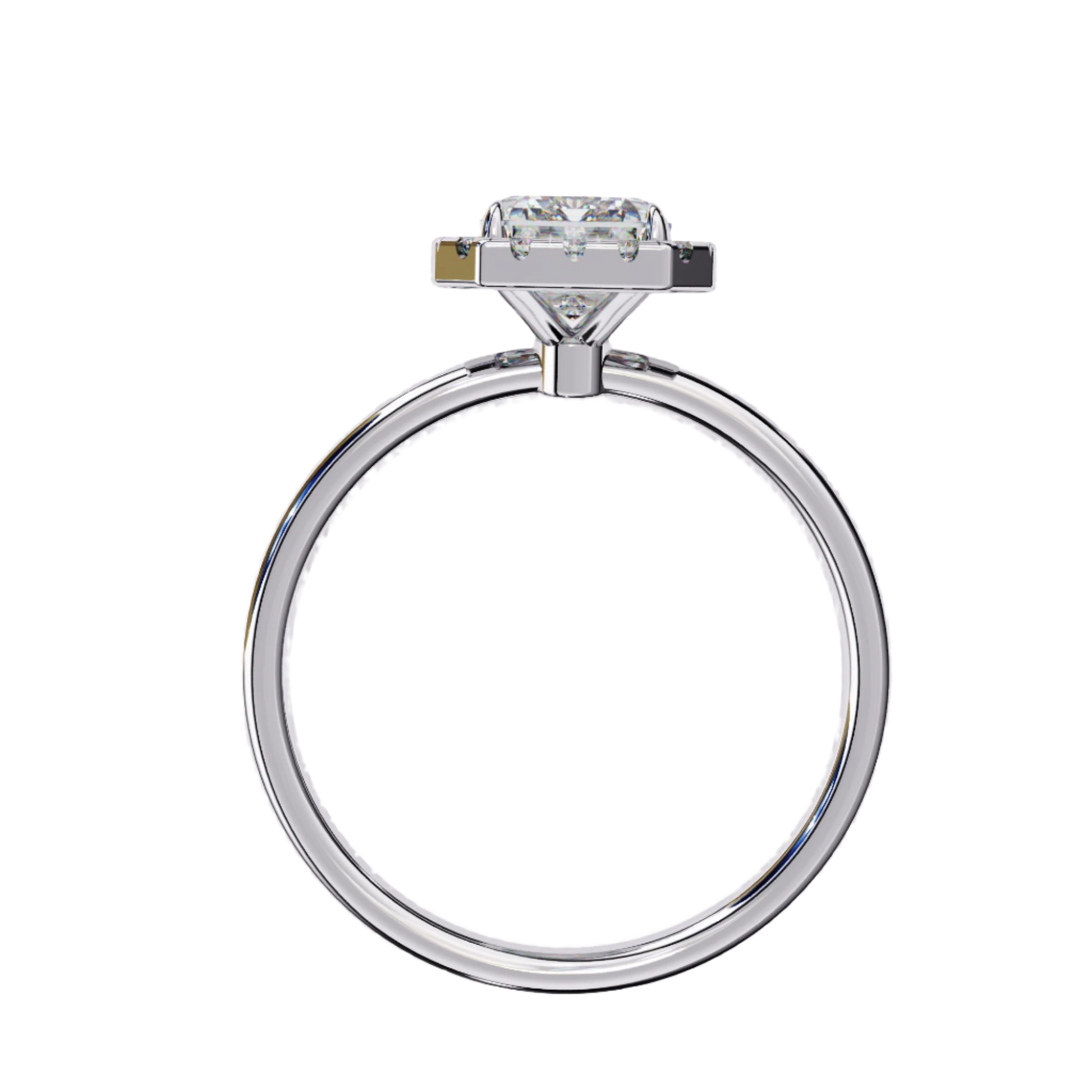 Valencia — Radiant cut lab grown and natural diamond engagement ring — halo — Carat House