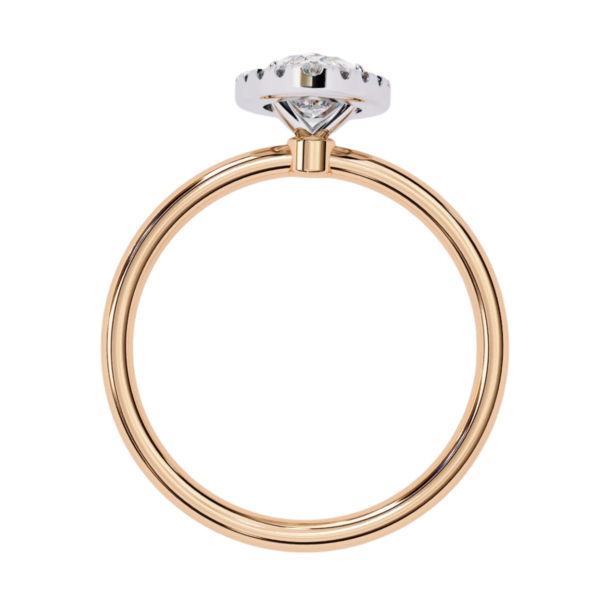 Thea — Marquise cut lab grown and natural diamond engagement ring — halo — Carat House