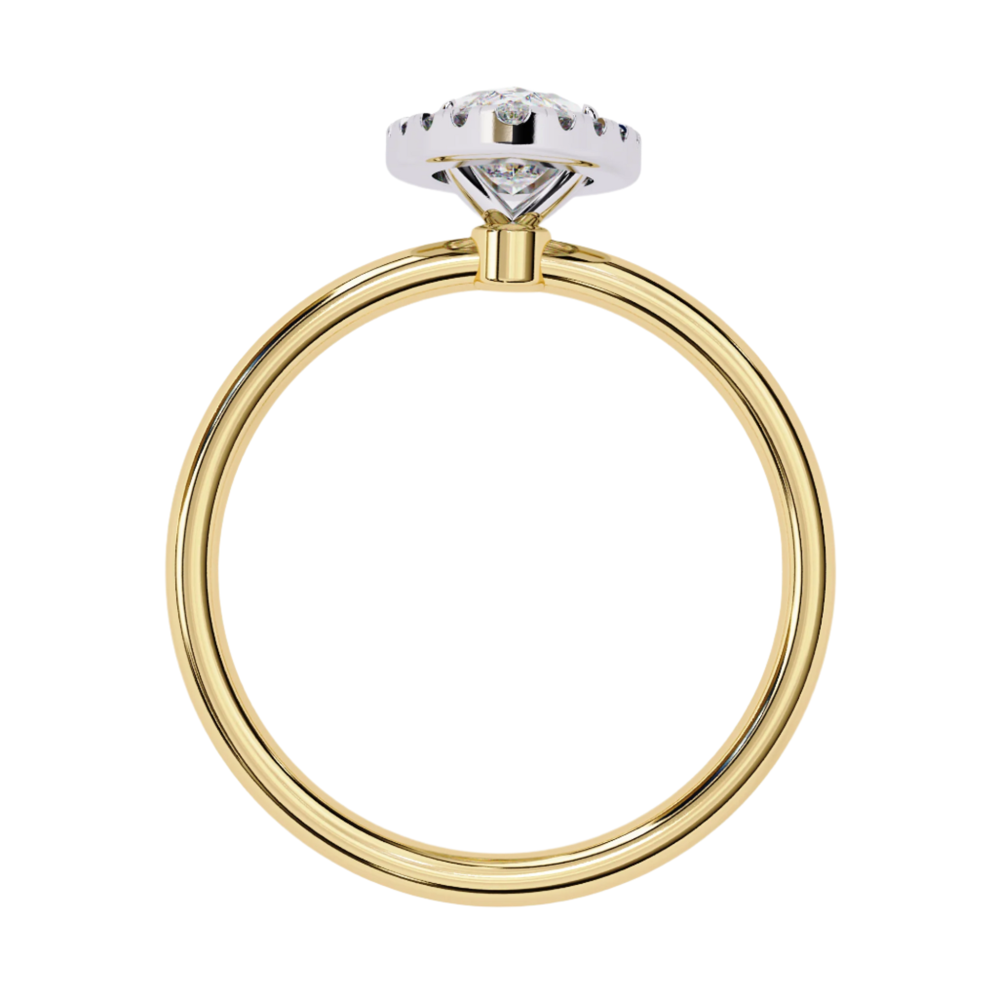 Thea — Marquise cut lab grown and natural diamond engagement ring — halo — Carat House