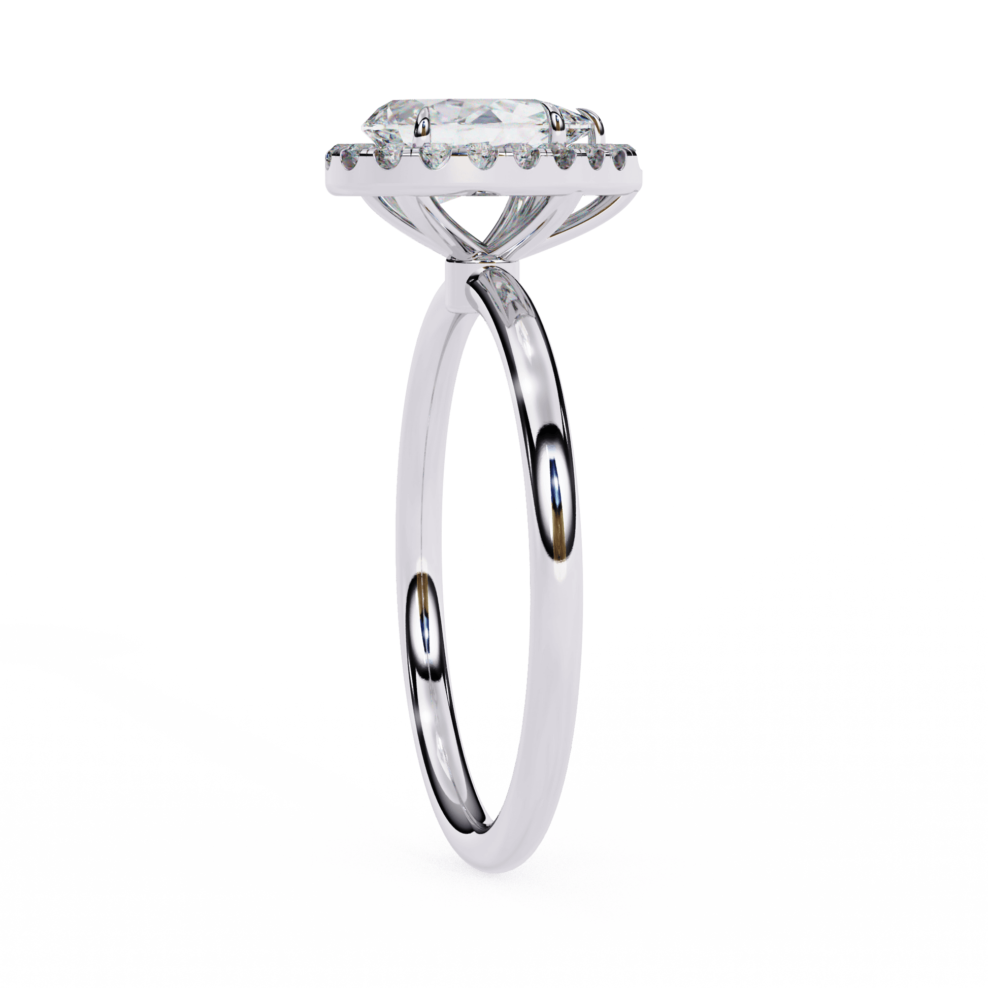 Anya — Pear cut lab grown and natural diamond engagement ring — halo — Carat House