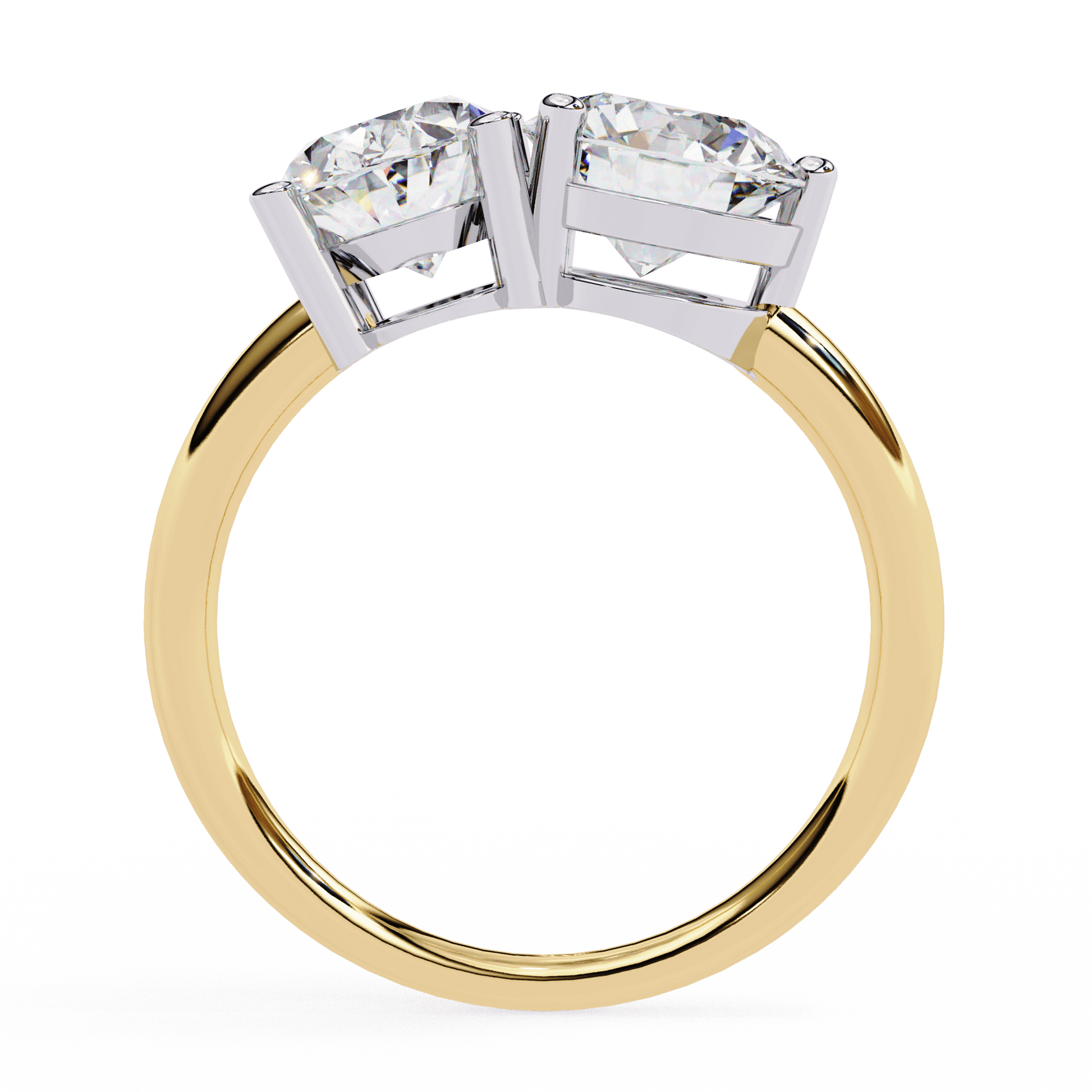 Electra — Oval and round cut lab grown and natural diamond engagement ring — toi moi two stone — Carat House