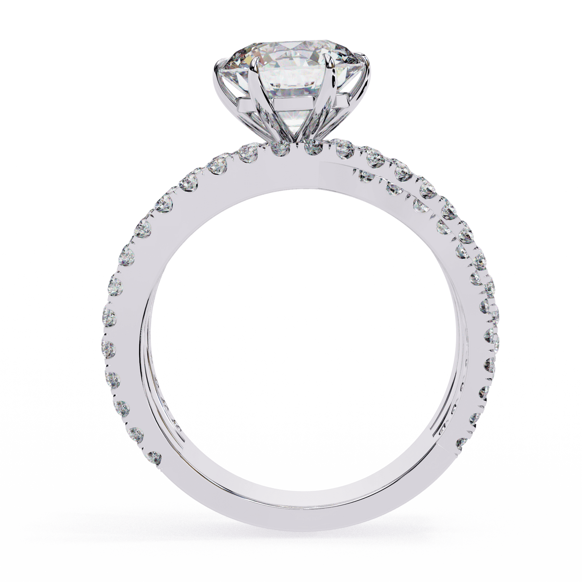 Tempest — Round cut lab grown and natural diamond engagement ring — split shank, twisted — Carat House
