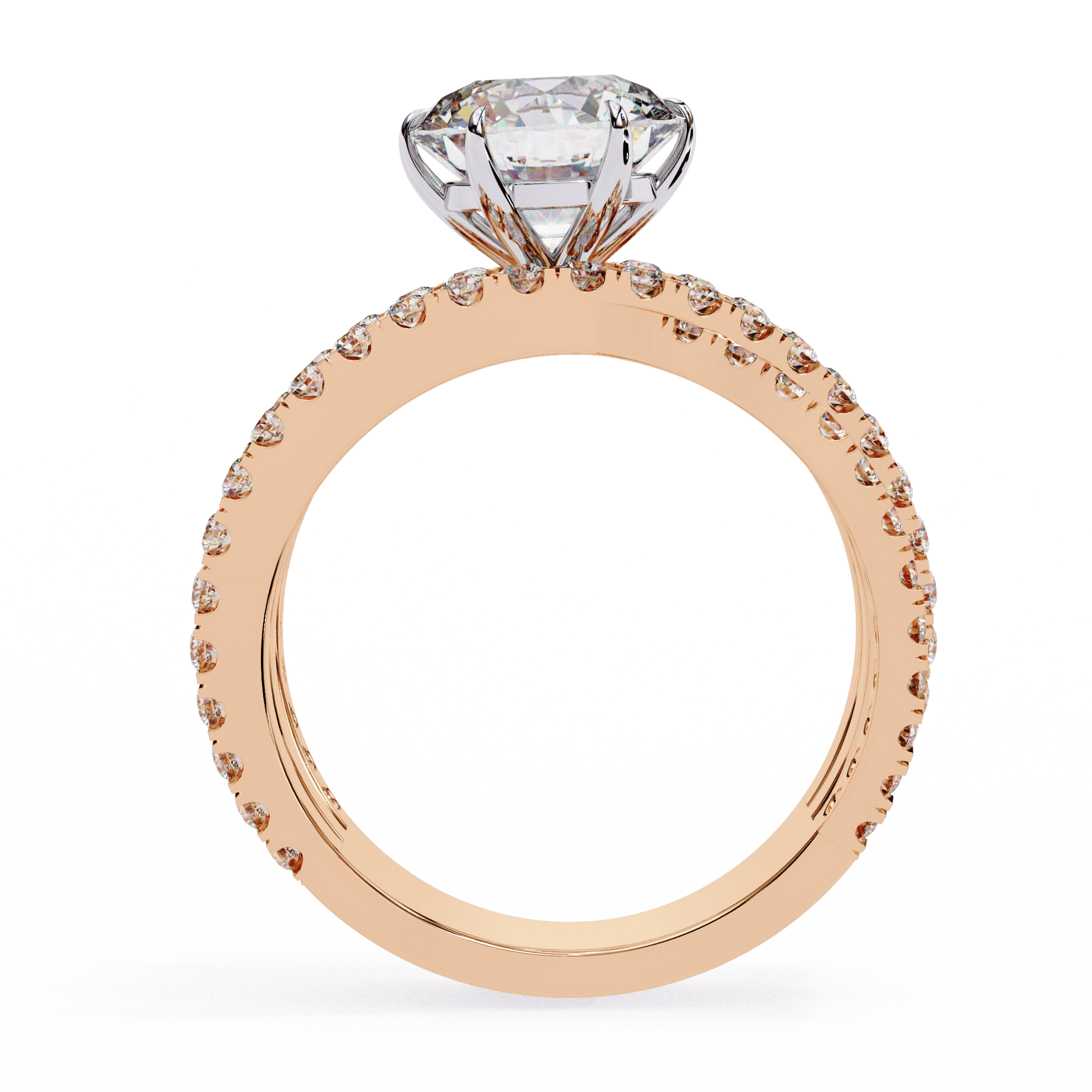 Tempest — Round cut lab grown and natural diamond engagement ring — split shank, twisted — Carat House