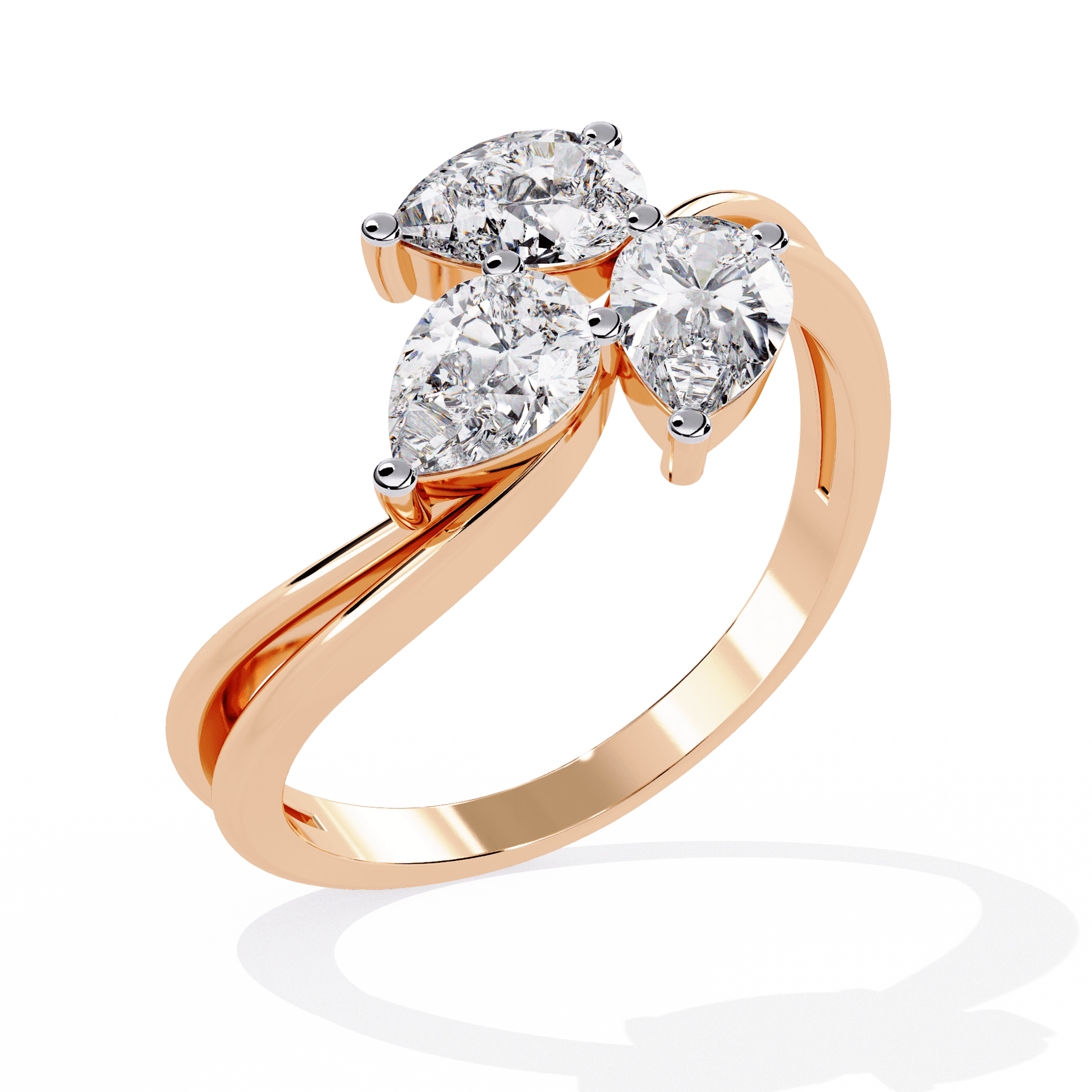 Modern petal-inspired design by Carat House Dubai, featuring elegant, floral-style jewelry piece with intricate detailing.