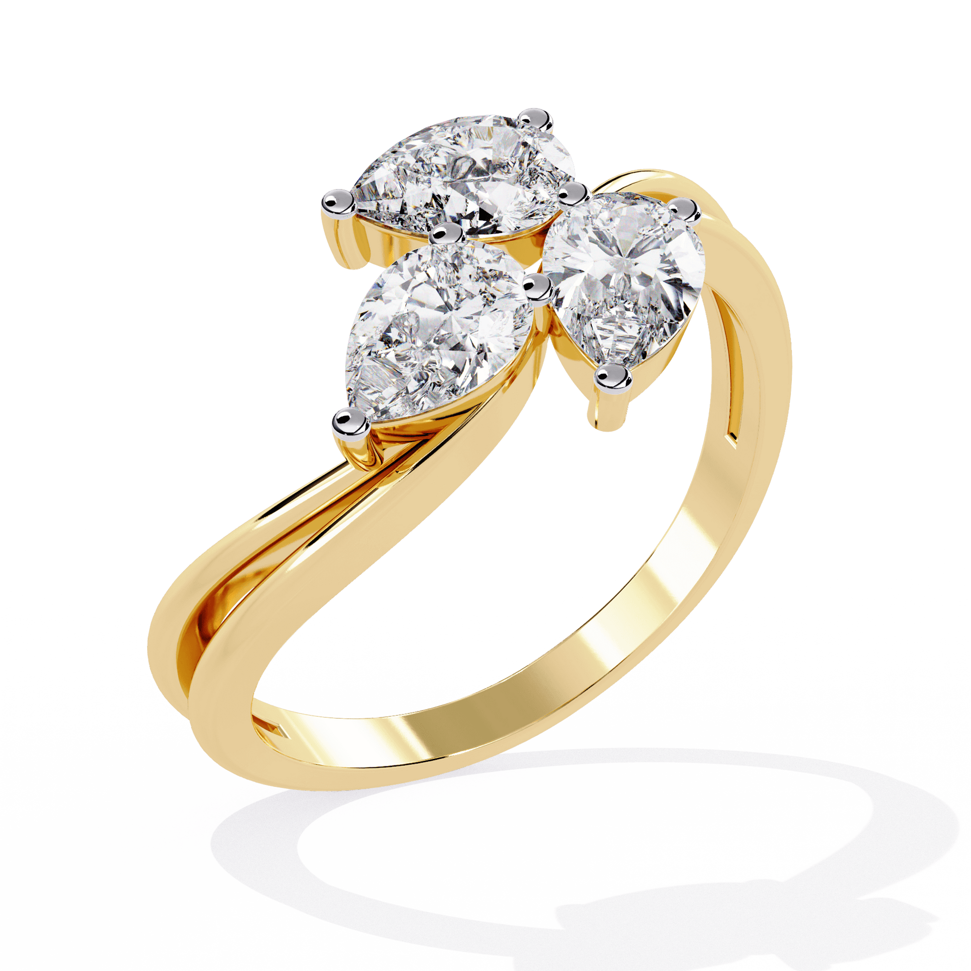 Modern petal-inspired design by Carat House Dubai, featuring elegant, floral-shaped jewelry piece with intricate detailing.