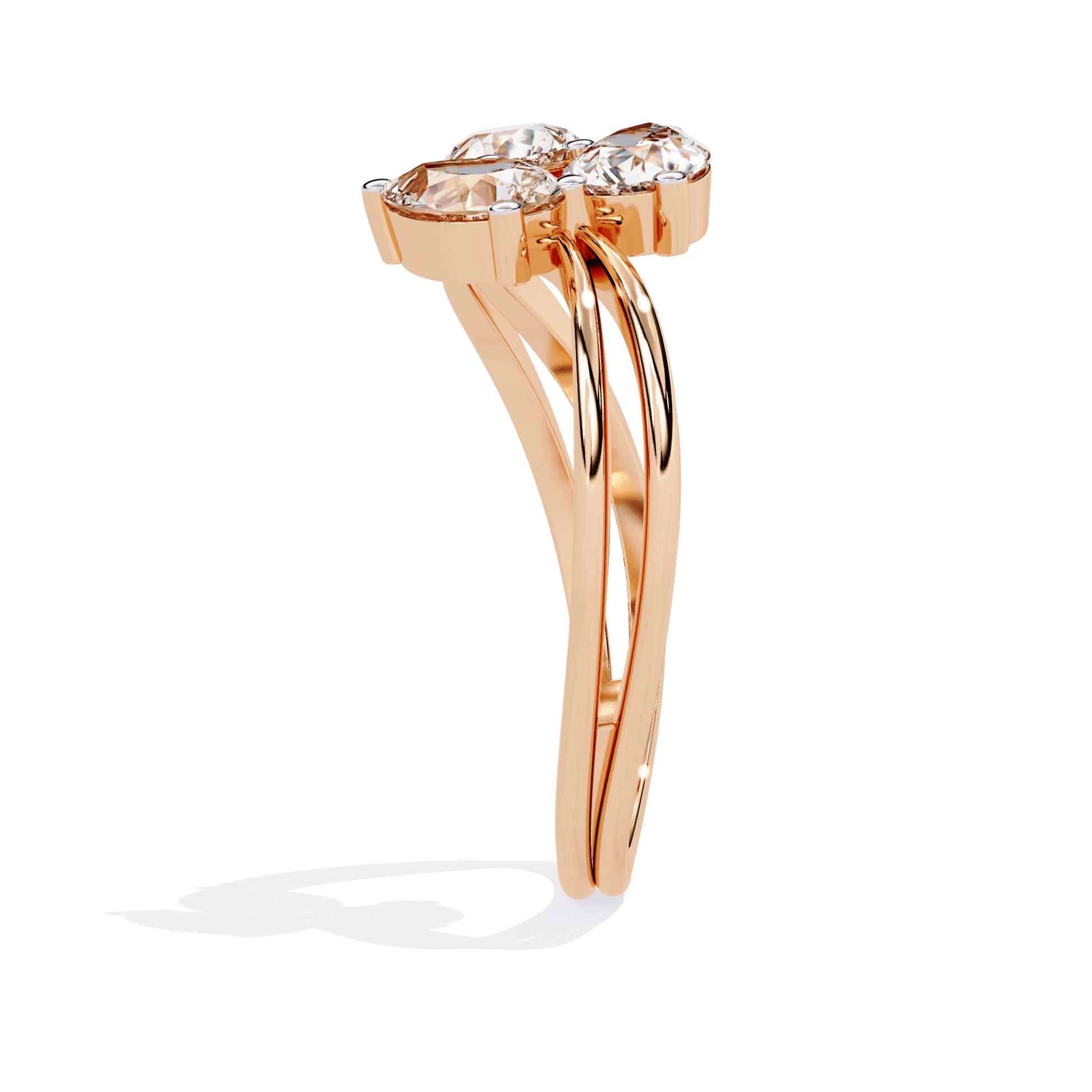 Modern petal-inspired design by Carat House Dubai, showcasing the elegant Liora product with intricate petal details.