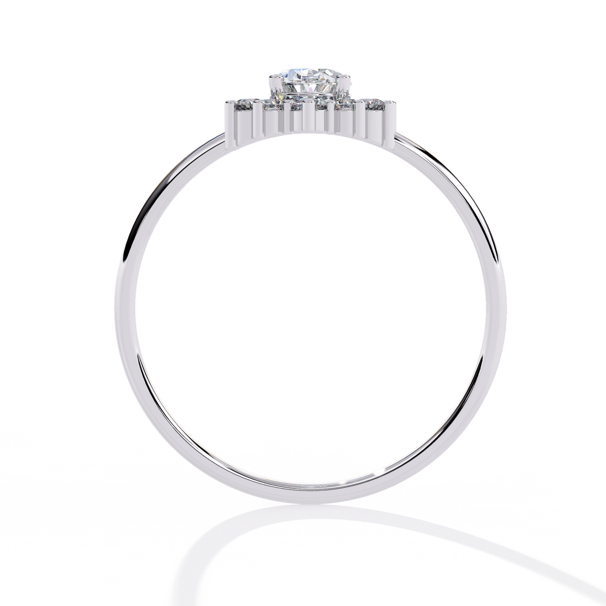 Sun — Oval cut lab grown and natural diamond engagement ring — halo — Carat House