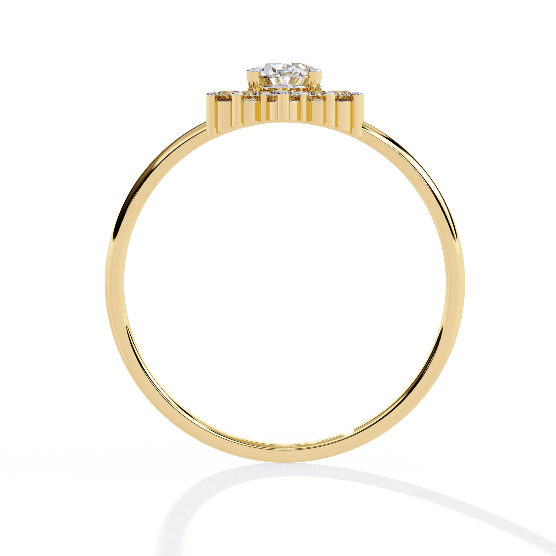 Sun — Oval cut lab grown and natural diamond engagement ring — halo — Carat House
