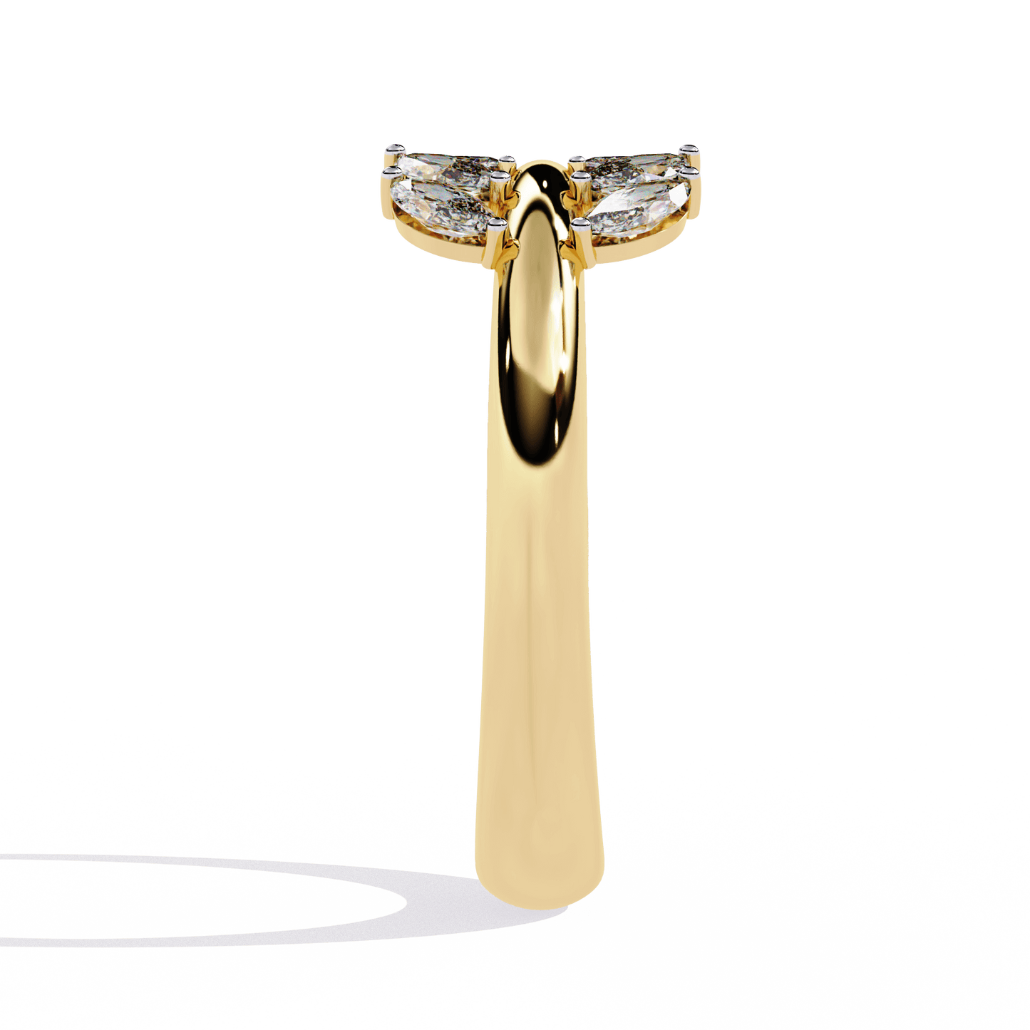 Serene- Sculptural Marquise Diamond Statement Ring