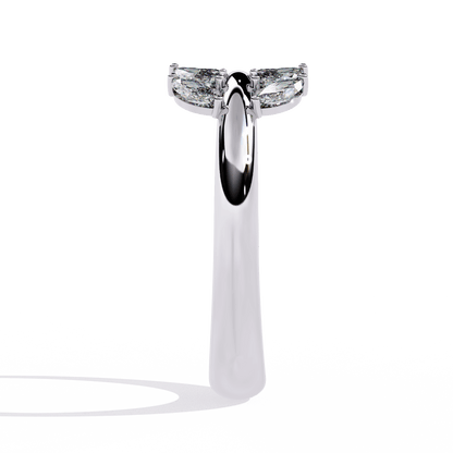 Serene- Sculptural Marquise Diamond Statement Ring
