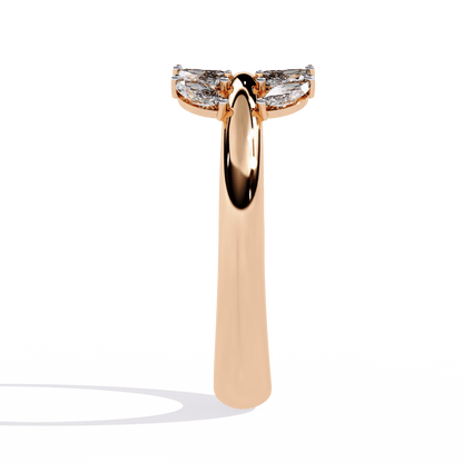 Serene- Sculptural Marquise Diamond Statement Ring