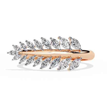 Serene- Sculptural Marquise Diamond Statement Ring