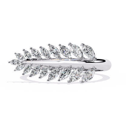 Serene- Sculptural Marquise Diamond Statement Ring