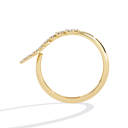 Serene- Sculptural Marquise Diamond Statement Ring