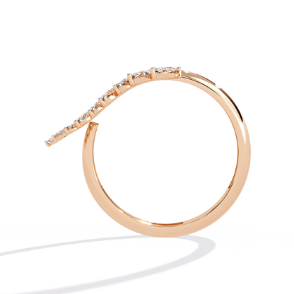 Serene- Sculptural Marquise Diamond Statement Ring