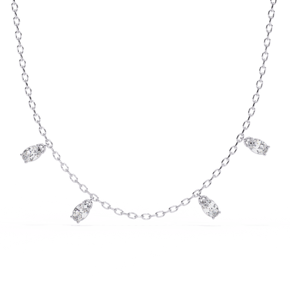 Laleh – Lab Diamond Oval-Cut Diamond Floating Necklace