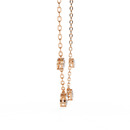 Laleh – Lab Diamond Oval-Cut Diamond Floating Necklace