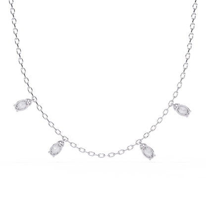Laleh – Lab Diamond Oval-Cut Diamond Floating Necklace