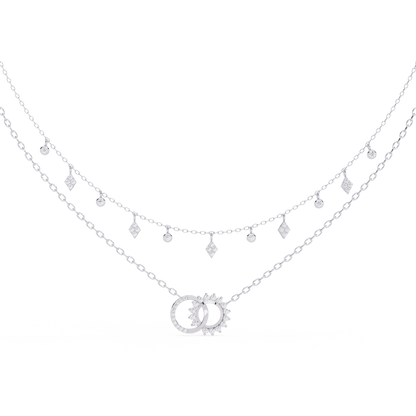 Miranda - Diamond Double Chain Necklace
