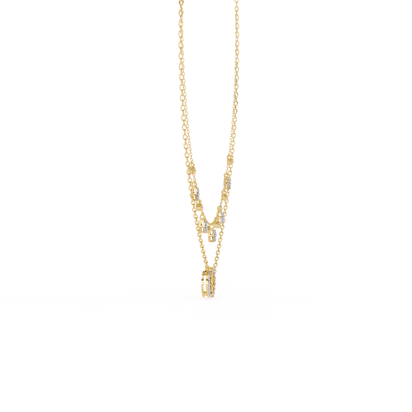 Miranda - Diamond Double Chain Necklace