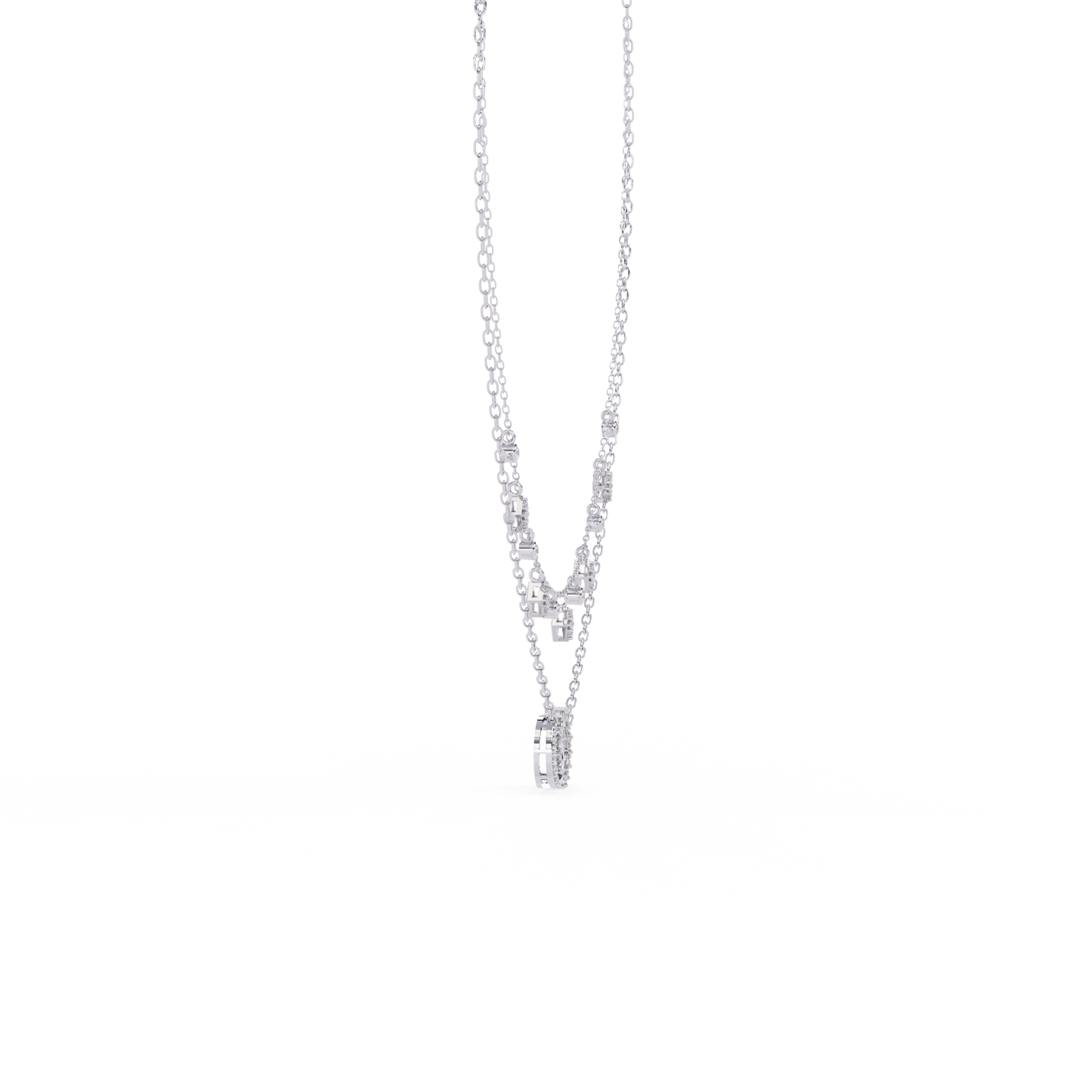 Miranda - Diamond Double Chain Necklace