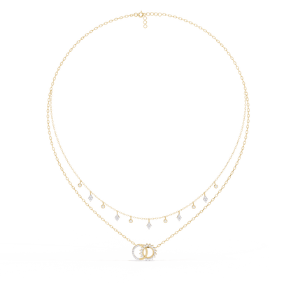 Miranda - Diamond Double Chain Necklace